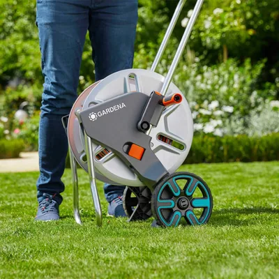 Gardena Carro metal con manguera de 15 mm y 25 metros - 1 unidad – foto 6