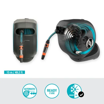 Gardena Carrete de manguera Rollup S 15 m 18600-20 talla 15m - 1 unidad – foto 9