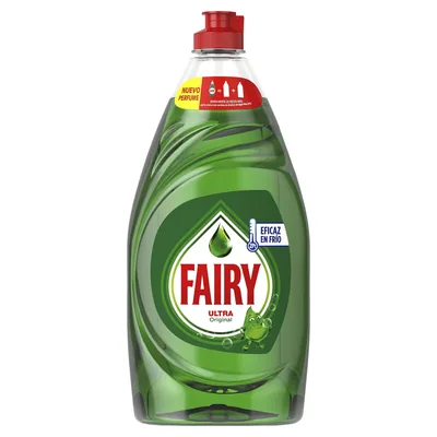 Fairy Ultra Original líquido lavavajillas verde LiftAction 820 ml (pack de 12)