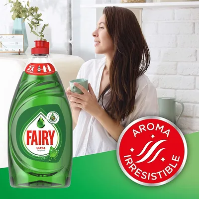 Fairy Ultra Original líquido lavavajillas verde LiftAction 820 ml - pack de 12 unidades – foto 3