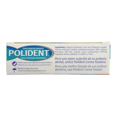 Polident Acción Desinfectante con Oxígeno Activo, 30 tabletas - pack de 8 unidades – foto 4