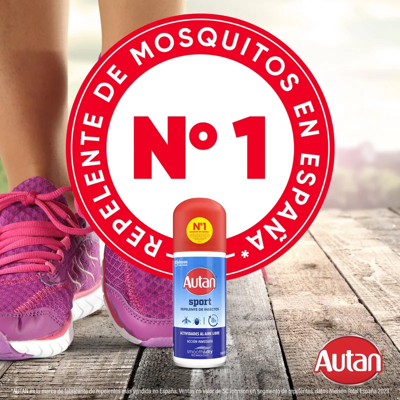 Autan Sport spray repelente mosquitos 100 ml - pack de 6 unidades