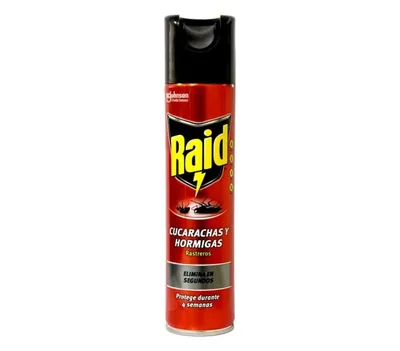 Raid Insecticida contra Cucarachas, Hormigas y Chinches 400 ml (pack de 4)