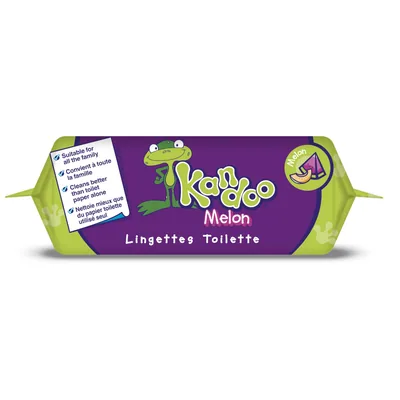 Kandoo Toallitas Húmedas de Melón para Niños, 60 toallitas - pack de 12 unidades – foto 4