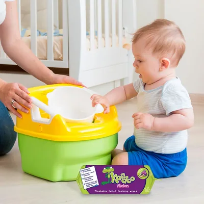 Kandoo Toallitas Húmedas de Melón para Niños, 60 toallitas - pack de 12 unidades – foto 2