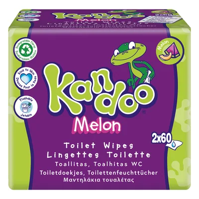 Kandoo Toallitas WC Melón (pack de 3)