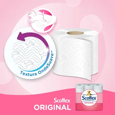 Scottex Original Papel Higiénico Seco, 32 rollos - pack de 4 unidades – foto 1
