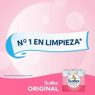Scottex Original Papel Higiénico Seco, 32 rollos - pack de 4 unidades – foto 2