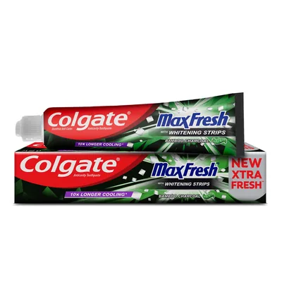 Colgate Max Fresh Charcoal con tiras blanqueadoras 100 ml (pack de 12)