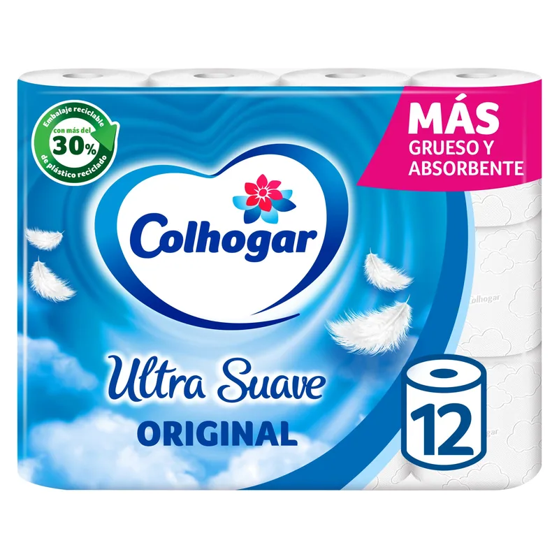 Colhogar Ultra Suave Original 12 rollos - pack de 9 unidades