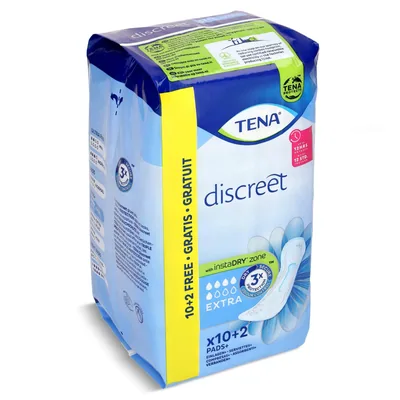 TENA Lady Extra Compresa para Incontinencia, 12 compresas (pack de 6)