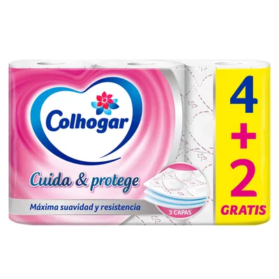 Colhogar Papel Higiénico Cuida&Protege Odor Block 2 rollos (pack de 7)