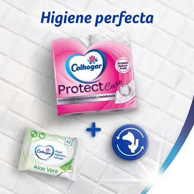 Colhogar Papel Higiénico Cuida&Protege Odor Block 2 rollos - pack de 7 unidades – foto 2