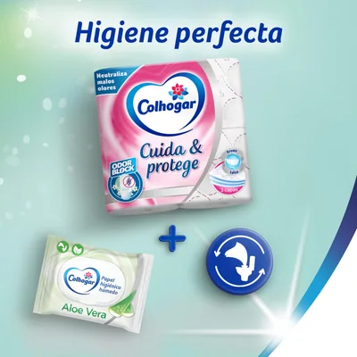 Colhogar Papel Higiénico Cuida&Protege Odor Block 2 rollos - pack de 7 unidades – foto 3