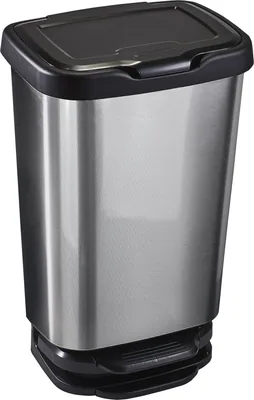 M Home by Mazzei Mondex Cubo con Pedal Jive Gris 39x29x63.5 cm
