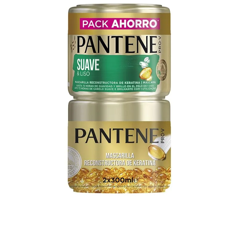 Pantene Mascarilla Suave y Liso 300 ml - pack de 3 unidades