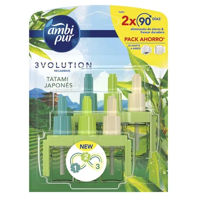 Ambi-Pur 3Volution recambio Japan Tatami 21 ml (pack de 4)