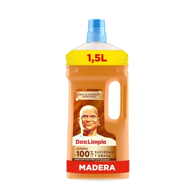 Don Limpio detergente friegasuelos madera 1,5 l (pack de 9)