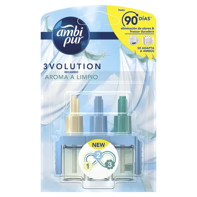 Ambi-Pur 3Volution ambientador recambio Limpio 20 ml (pack de 7)