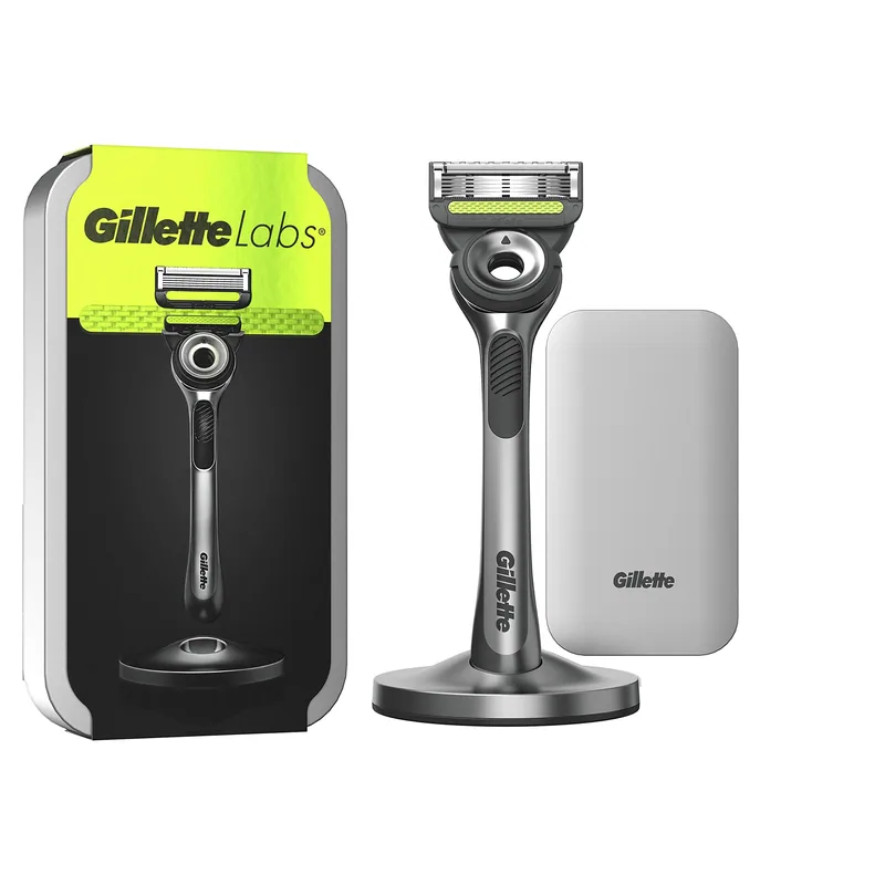 Gillette Labs máquina de afeitar con barra exfoliante y funda de viaje - 1 unidad