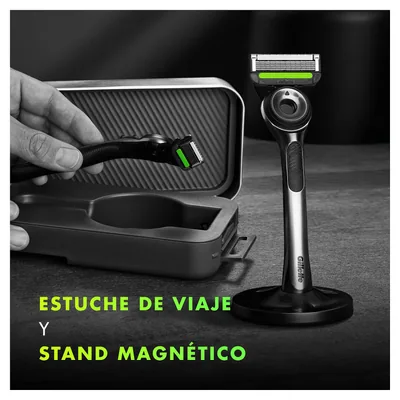 Gillette Labs máquina de afeitar con barra exfoliante y funda de viaje - 1 unidad – foto 5