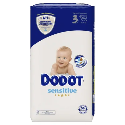 Dodot Sensitive pañales talla 3 6-10 kg vainilla 56 pañales - 1 unidad – foto 6