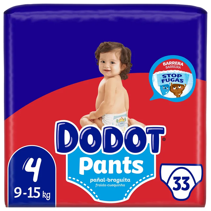 Dodot Pants Mainline talla 4 33 pañales - pack de 3 unidades