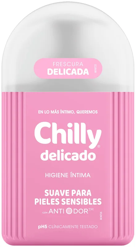 Chilly Delicado, Gel de Higiene Íntima, Fórmula Suave, 250ml - pack de 3 unidades