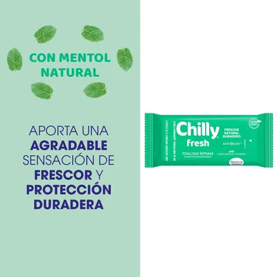 Chilly Pocket Gel Wipes, Intimate Daily Use, Fresh Fórmula, Is, 1 Unit - pack de 6 unidades – foto 4