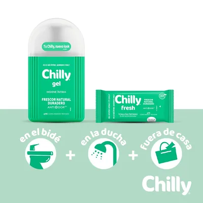 Chilly Pocket Gel Wipes, Intimate Daily Use, Fresh Fórmula, Is, 1 Unit - pack de 6 unidades – foto 5