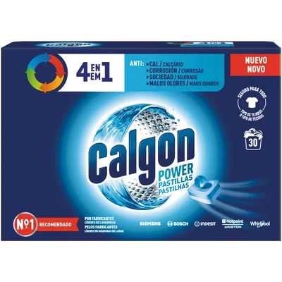 Calgon Powerball pastillas antical para la lavadora 30 pastillas (pack de 2)