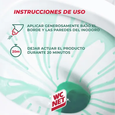 WC Net Gel Desincrustante para Baño 800 ml - pack de 12 unidades – foto 3
