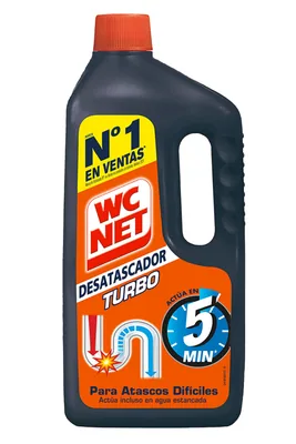 WC Net Turbo Desatascador Superconcentrado 500 ml + 500 ml (pack de 12)