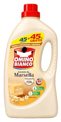 Omino Bianco Detergente Líquido Marsella 45 dosis 2640 ml (pack de 6)
