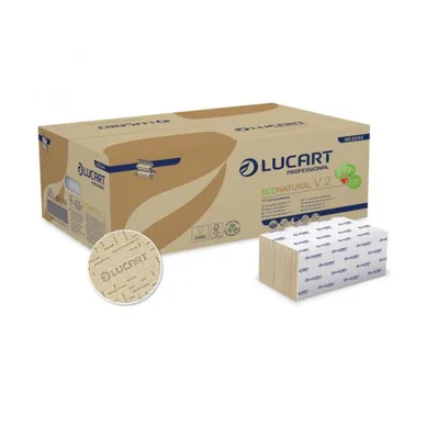 Lucart EcoNatural V2 Toallas Fiberpack Plegadas en V 21x21 cm