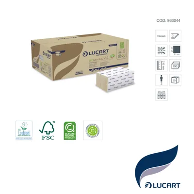 Lucart EcoNatural V2 Toallas Fiberpack Plegadas en V 21x21 cm - 1 unidad – foto 2
