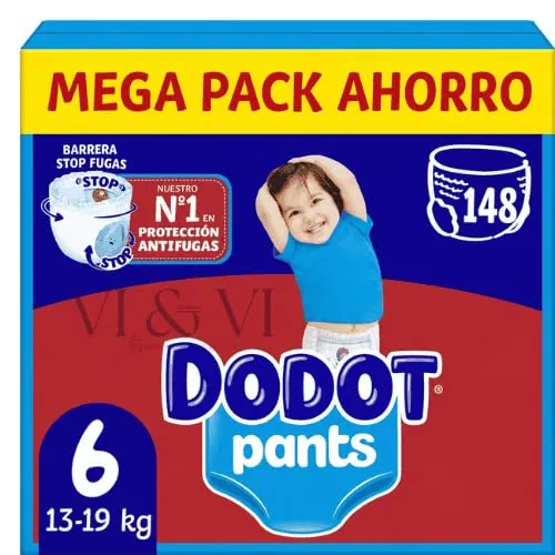 Dodot Pants talla 6 148 pañales braguita 13-19 kg - pack de 2 unidades