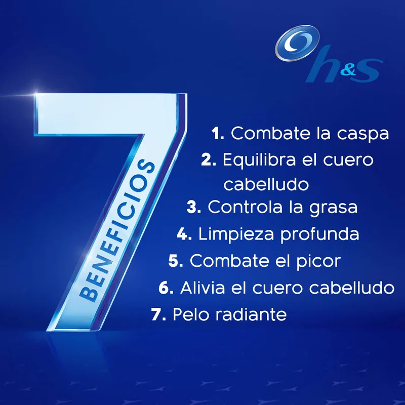 Head & Shoulders H&s 7 en 1 Champú anticaspa Multi Acción 500 ml - pack de 3 unidades
