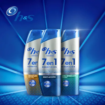 Head & Shoulders H&s 7 en 1 Champú anticaspa Multi Acción 500 ml - pack de 3 unidades – foto 2