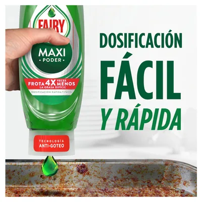 Fairy Maxi Poder líquido lavavajillas 640 ml - pack de 6 unidades – foto 1