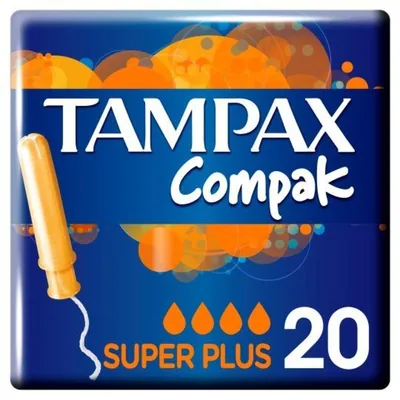 Tampax Compak Tampones Super Plus, 22 tampones (pack de 4)