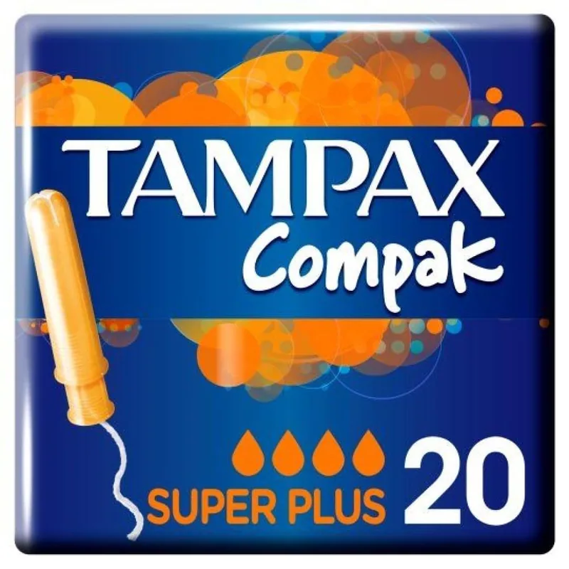 Tampax Compak Tampones Super Plus, 22 tampones - pack de 4 unidades