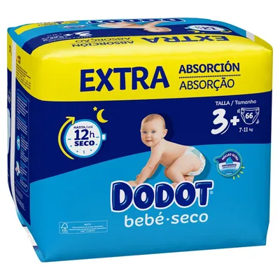 Dodot Bebé Seco Extra talla 3 66 pañales