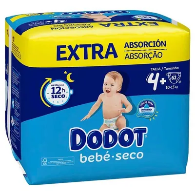 Dodot Bebé Seco Extra talla 4 62 pañales - 1 unidad – foto 2