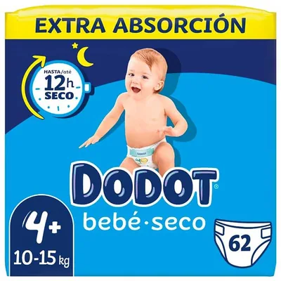 Dodot Bebé Seco Extra talla 4 62 pañales - 1 unidad – foto 3