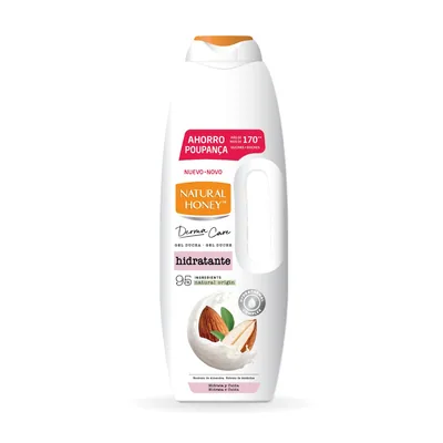 Natural Honey Gel de Ducha Hidratante con Extracto de Almendras y Hydradermal (pack de 4)