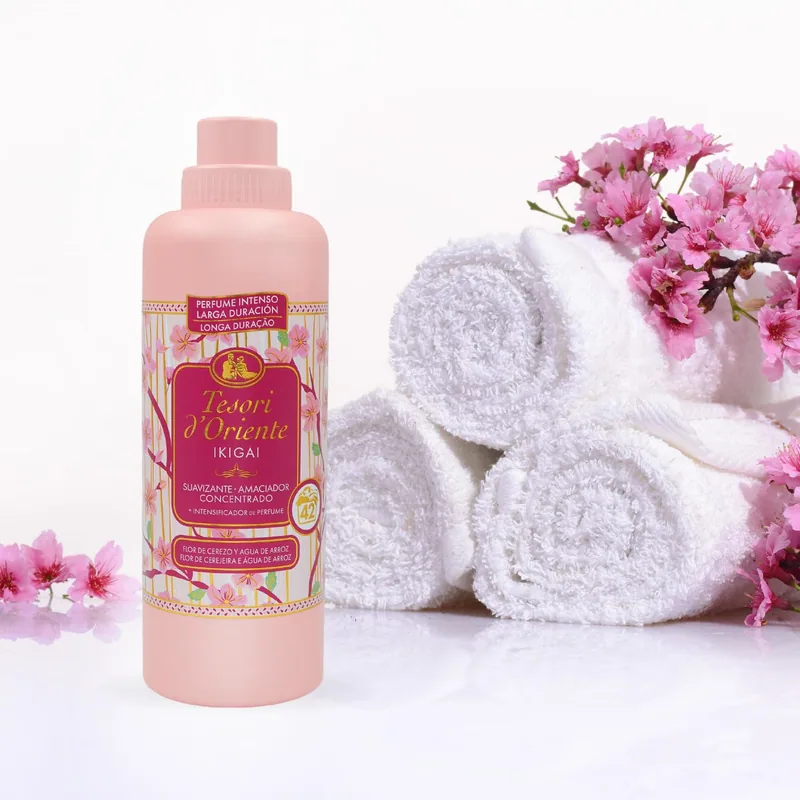 Tesori d'Oriente Suavizante Concentrado Ikigai Flor de Cerezo 42 lavados 760 ml - pack de 12 unidades