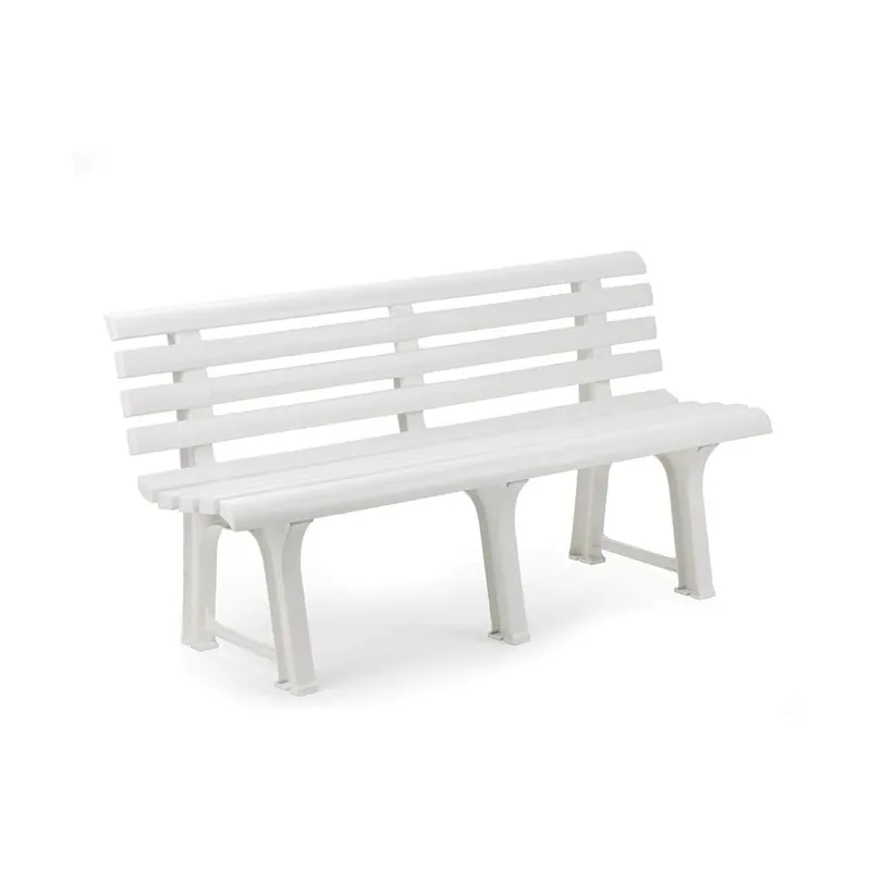 ipae progarden Banco con Respaldo Orchidea Blanco Polipropileno 74 cm - 1 unidad