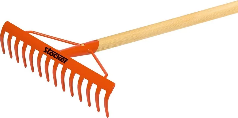 Stocker Rastrillo de 14 Dientes con Mango de Madera de 1,4m - 1 unidad