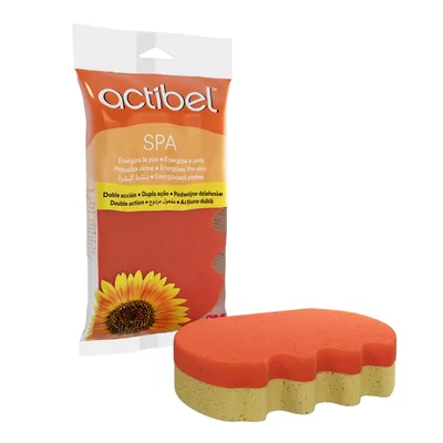 Actibel esponja de baño spa doble acción suave bolsa (pack de 12)
